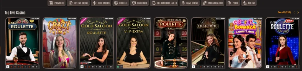 Top Live Casino Games